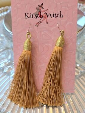 ✨️Retro Boho Vintage Glam Tassle Earrings In Saffron O/S